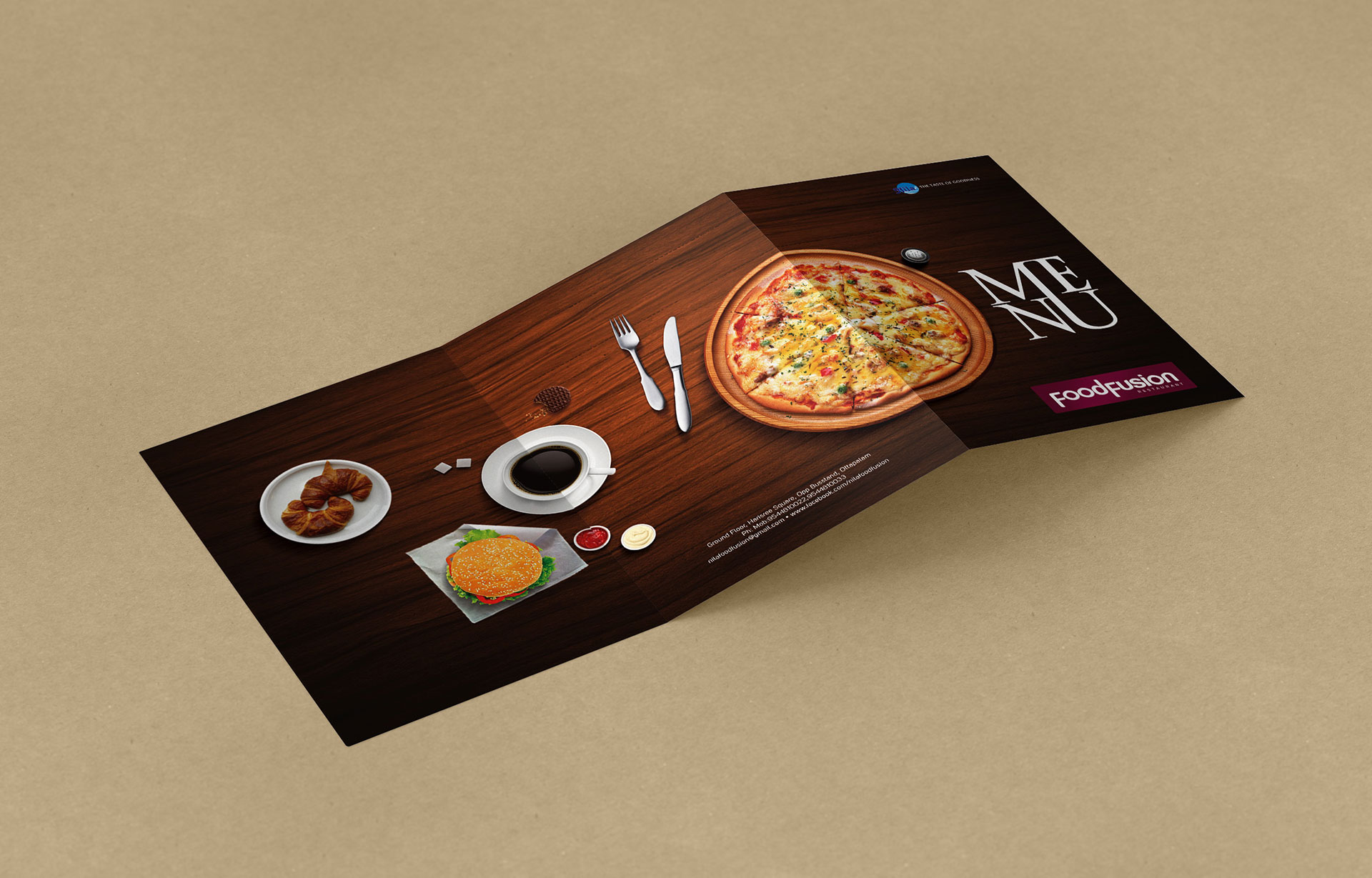 Menu Design for NIla FoodFusion Restaurant