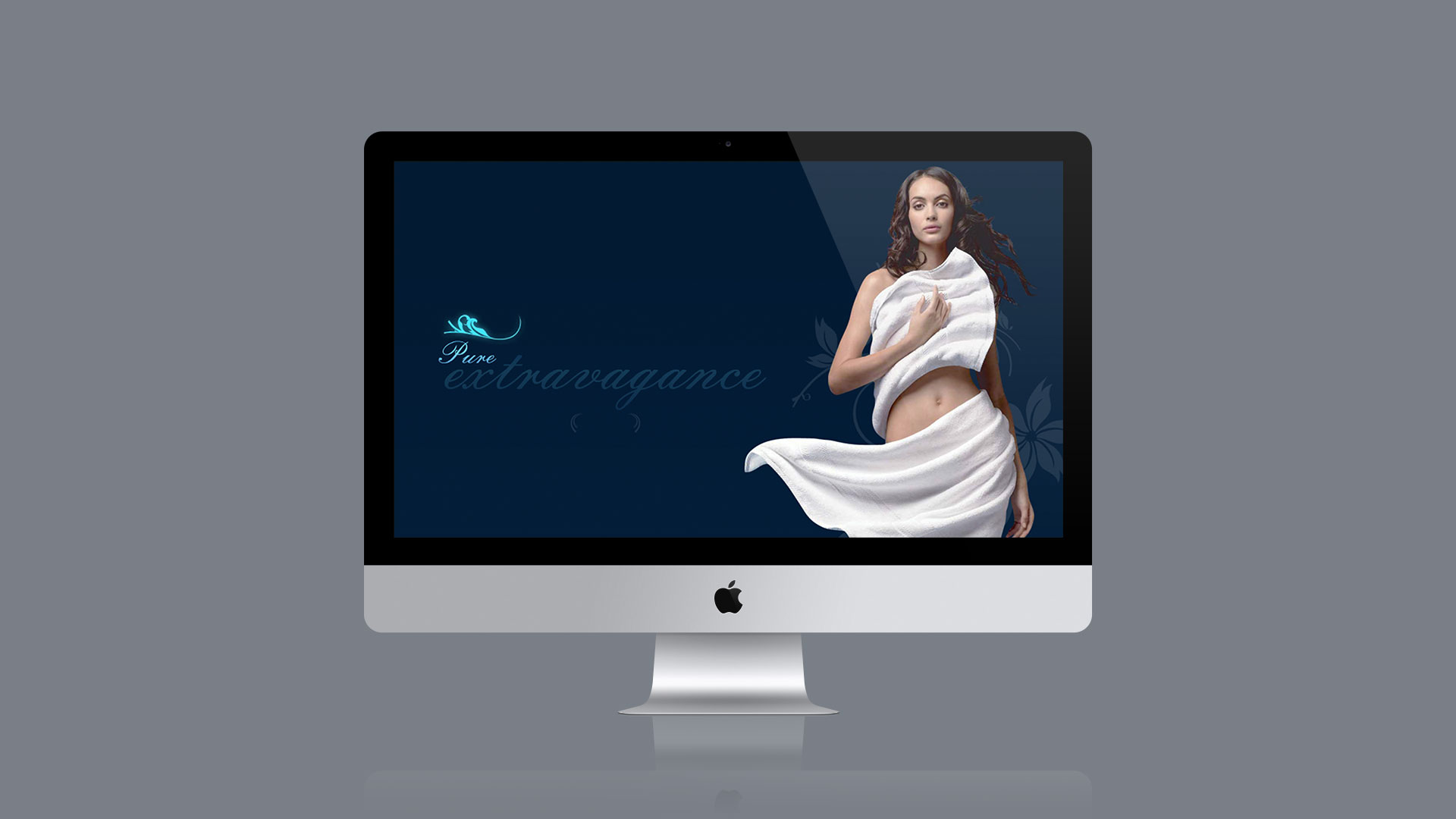 iMac displays the Microcotton Pure extravagance presentation